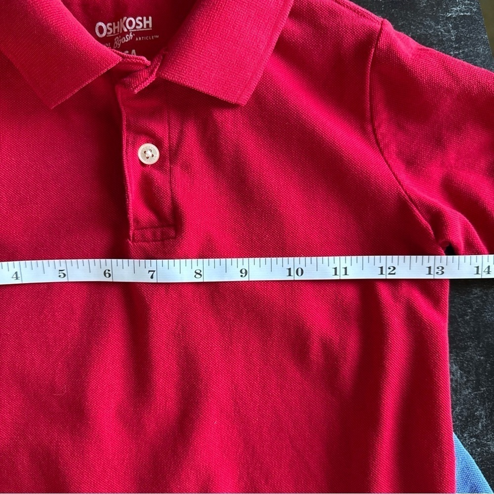 Oshkosh B’Gosh Boy’s 2 Polos Bundle Red/Blue Size 6/6A - Picture 10 of 10